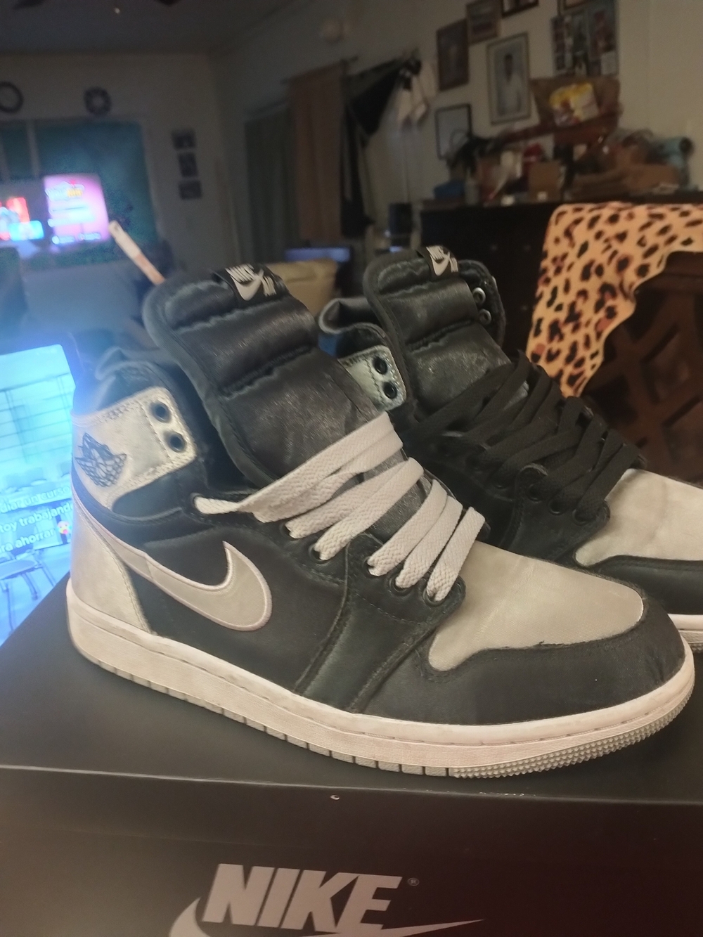 Nike Men’s High-Top Sneakers in Black and Light Gray